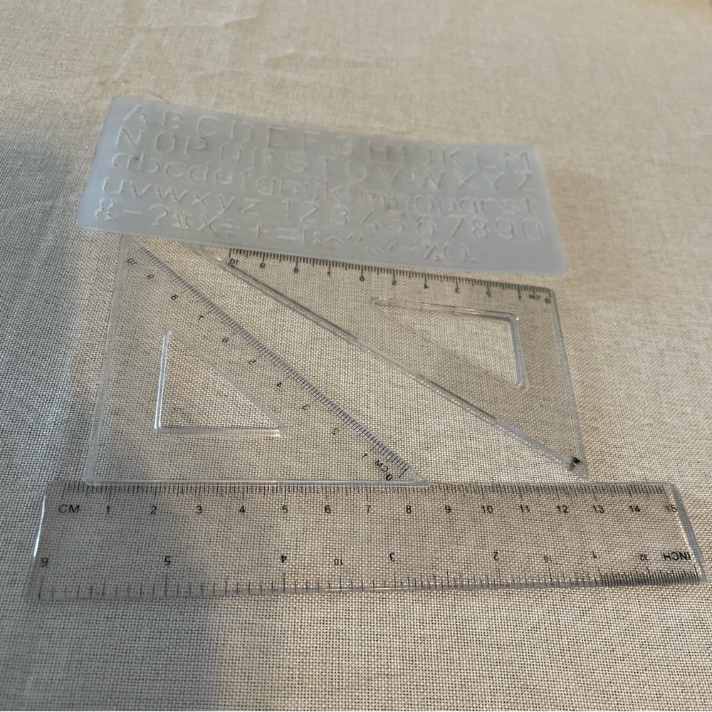 5/$10 ⏰ Geometry Stencil Ruler Set GUC